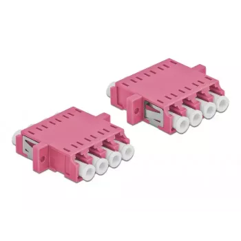 Fibre optic adapter DELOCK LC female to LC female OM3 duplex (2 pcs)