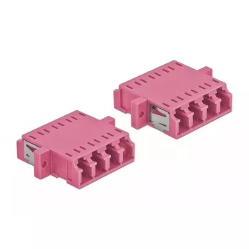 Fibre optic adapter DELOCK LC female to LC female OM3 duplex (2 pcs)