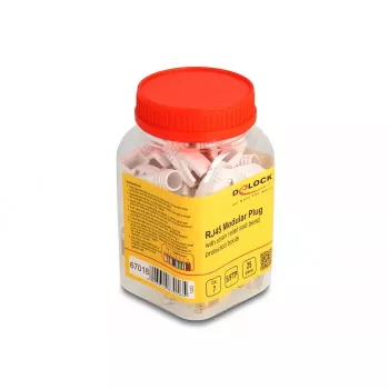 Network Cable DeLOCK RJ45 Modular Plug 25 pcs set Cat.7 Gold White
