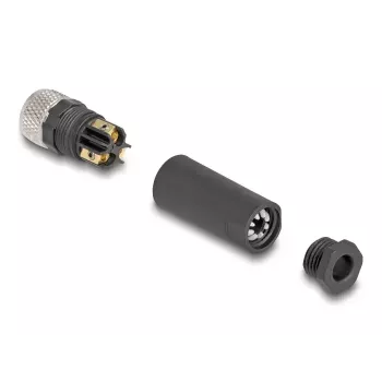 DeLOCK M8 Connector A-coded 3 pin female screw connection