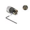DeLOCK M8 Connector A-coded 3 pin female screw connection