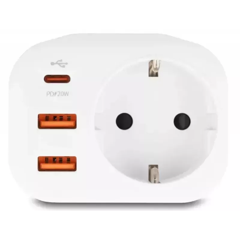 DeLOCK 11498 power plug adapter Type E/F hybrid Type F White