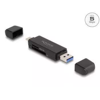 Card Reader DeLOCK 91004 USB 3.2 Gen 1 Type-A Type-C Black
