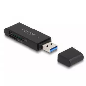 Card Reader DeLOCK 91002 USB Black MicroSD SD SDHC SDXC 5000 Mbit/s