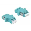 Fiber optic adapter DELOCK LC female–female OM3 duplex (pack of 2)