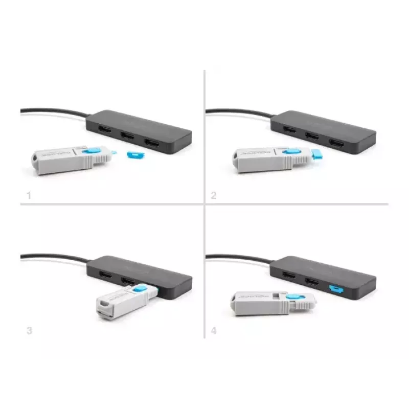 DeLOCK HDMI Port Blocker Set 4 pieces + lock tool HDMI female ports