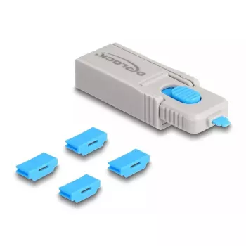 DeLOCK HDMI Port Blocker Set 4 pieces + lock tool HDMI female ports