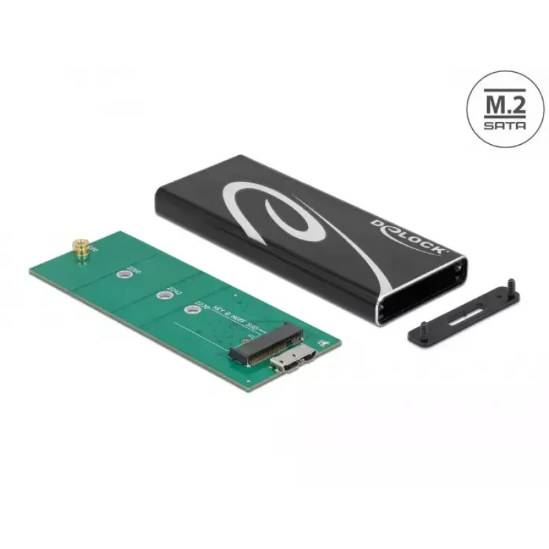 SSD enclosure DeLOCK 42007 Black M.2