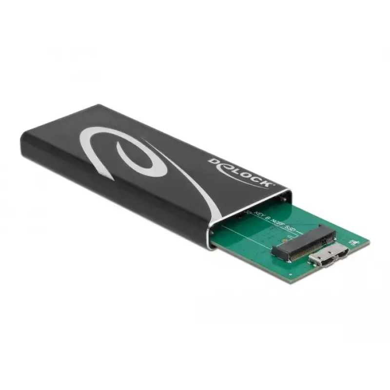 SSD enclosure DeLOCK 42007 Black M.2