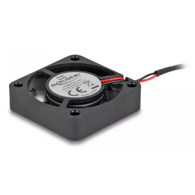 DELOCK computer case fan 4 cm (40 x 40 x 10 mm), ball bearing, 0.18 m³/h, 5 V DC, black