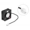 DELOCK 67289 Computer Case Fan 6 cm, Ball Bearing, 0.71 m³/h, 5 V DC, Black