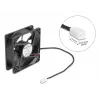 DELOCK Computer Case Fan 8 cm (80 x 80 x 25 mm), Ball Bearing, 5 V DC, Black
