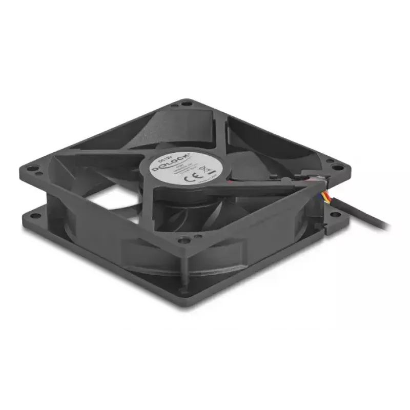 Computer case fan DELOCK 67297 92 mm, ball bearing, airflow 1.21 m³/h, black