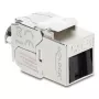 Keystone module DELOCK RJ45 jack to LSA Cat.8.1 shielded with locking clip and dust cover