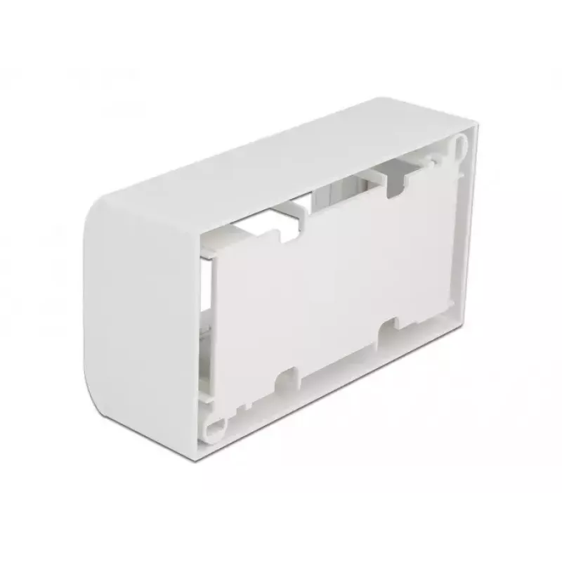 Patch panel accessory DELOCK 81333 — white polycarbonate bracket, 152×50×82 mm