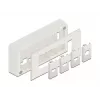 Patch panel accessory DELOCK 81333 — white polycarbonate bracket, 152×50×82 mm