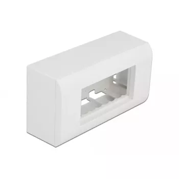 Patch panel accessory DELOCK 81333 — white polycarbonate bracket, 152×50×82 mm