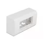 Patch panel accessory DELOCK 81333 — white polycarbonate bracket, 152×50×82 mm