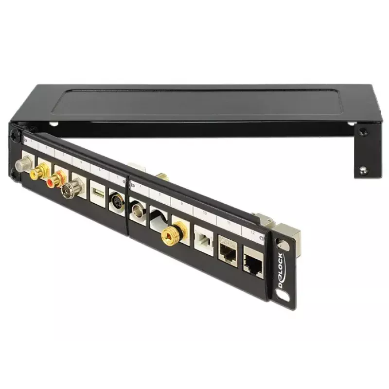 Wall mounted rack DeLOCK 43303 1U Black