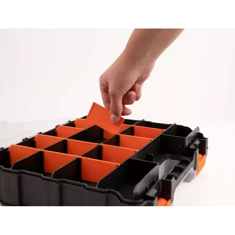 Storage box DeLOCK 18417 Rectangular Plastic Black Orange 270x320x80mm