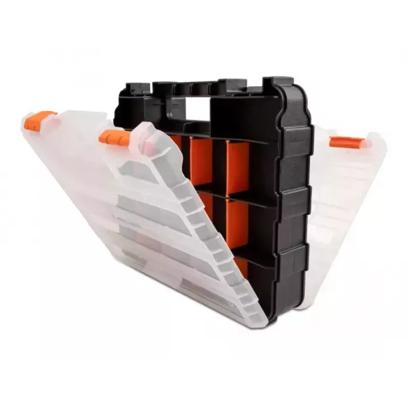 Storage box DeLOCK 18417 Rectangular Plastic Black Orange 270x320x80mm