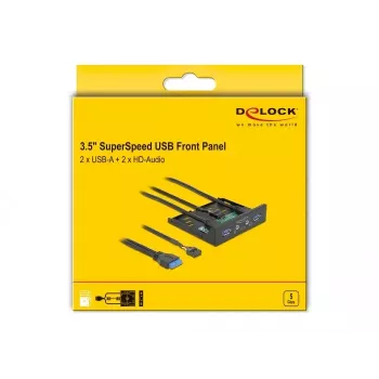 Front panel DeLOCK 3.5 inch USB 3.2 Gen 1 2 x USB Type-A HD-Audio