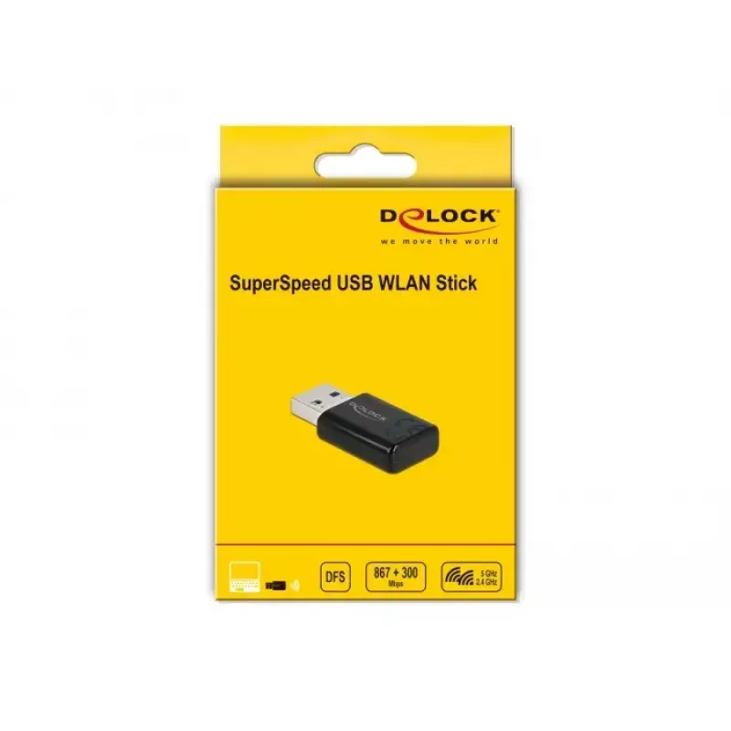Network Card DeLOCK 12550 WLAN USB Dual-band Wi-Fi 5