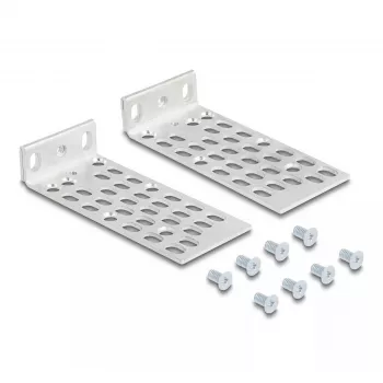 Mounting Kit DeLOCK 66236 Universal Rack Mounting Set 2 pieces Silver Metal