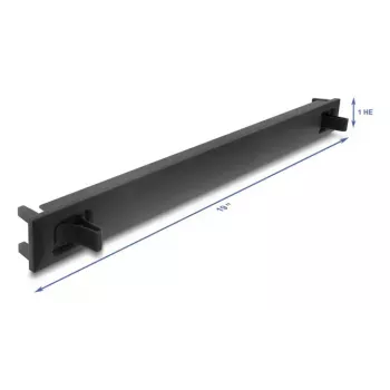 Rack blind panel DELOCK 67208, ABS plastic, black, 1U