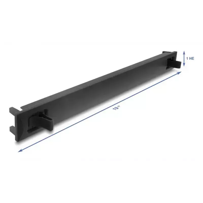 Rack blind panel DELOCK 67208, ABS plastic, black, 1U