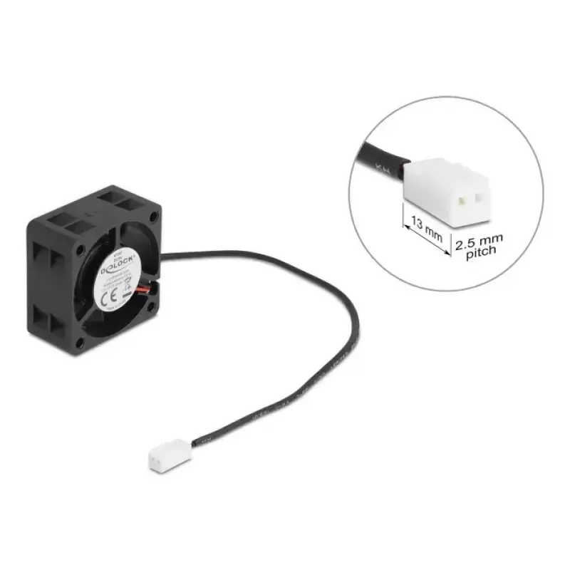 Fan DELOCK 67287 axial 4 cm, 5 V DC, ball bearing, 0.19 m³/h, black