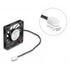 Computer case fan DELOCK 67288 — 60 mm, ball bearing, 5 V, airflow 0.38 m³/h, black, 1 pc