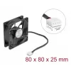 Fan DeLOCK 67301 8 cm Black Ball Bearing 0.97 m³/h