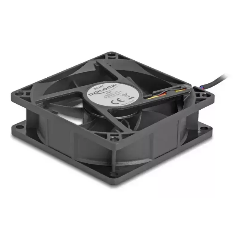 Fan DeLOCK 67301 8 cm Black Ball Bearing 0.97 m³/h