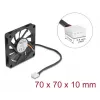 Computer case fan DELOCK 67315 — 70 mm ball bearing, 0.42 m³/h, black