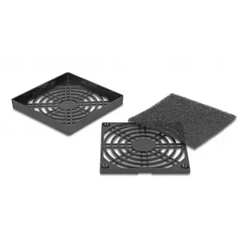 Fan grill DELOCK 67311, ABS, black, 87×87 mm, mounting pattern 71.5×71.5 mm