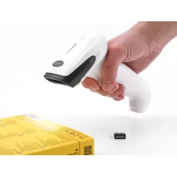 Handheld Barcode Scanner DeLOCK 90587 1D 2D Wireless Bluetooth USB White