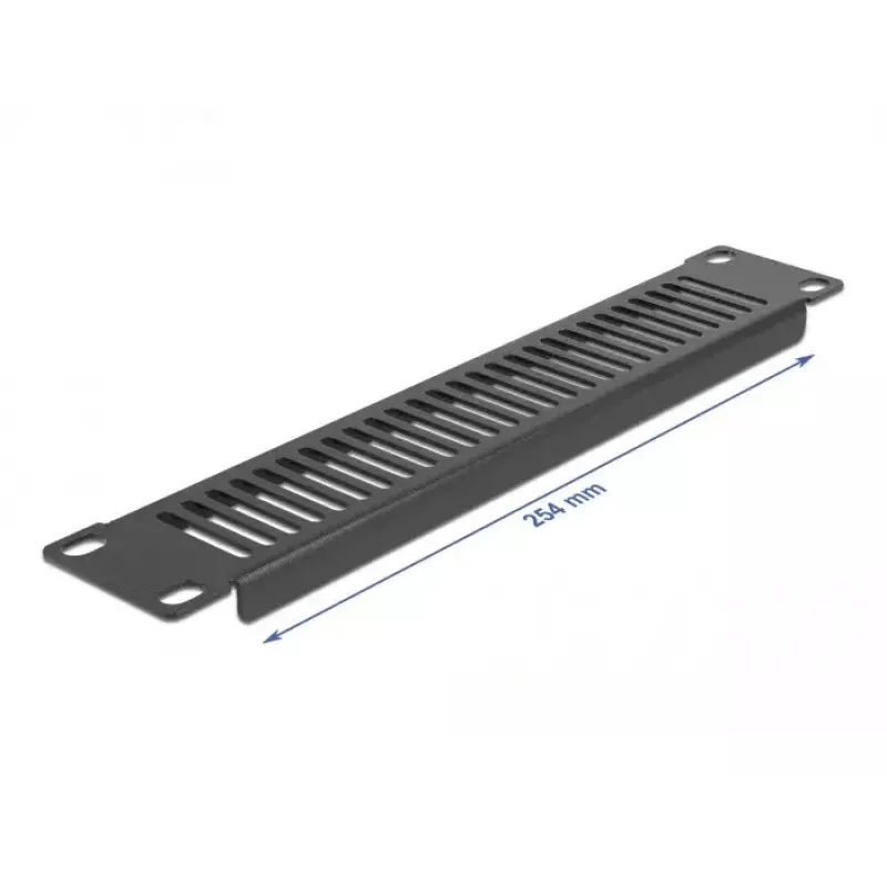 Vented blank panel DeLOCK 10 inch Network Cabinet Panel vertical 1U black