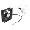 DELOCK Computer Case Fan 92 mm 5 V DC Ball Bearing 1.02 m³/h Black (model 67291)