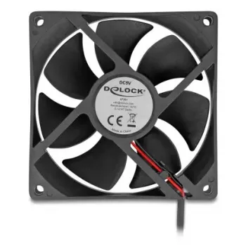DELOCK Computer Case Fan 92 mm 5 V DC Ball Bearing 1.02 m³/h Black (model 67291)