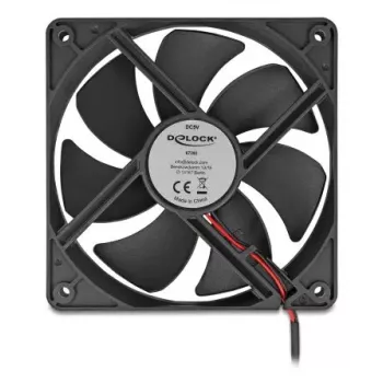 DELOCK 67292 Computer Case Fan 120 mm Black, Ball Bearing, 5 V DC, Airflow 1.73 m³/h