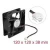 Fan DELOCK 67298 120 mm Black 12 cm Ball Bearing 12 V DC 3.53 m³/h