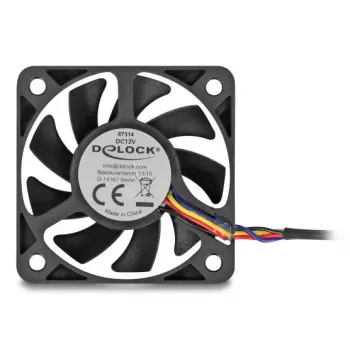 Fan DeLOCK 67314 5 cm Black Ball Bearing