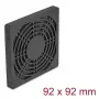 Fan grill DELOCK 67312, ABS black, 96.5×96.5 mm, mounting pattern 92.5×92.5 mm