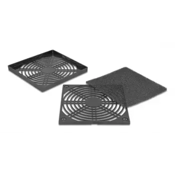 Fan grill DELOCK 67313, ABS black, 125×125 mm, mounting pattern 105×105 mm