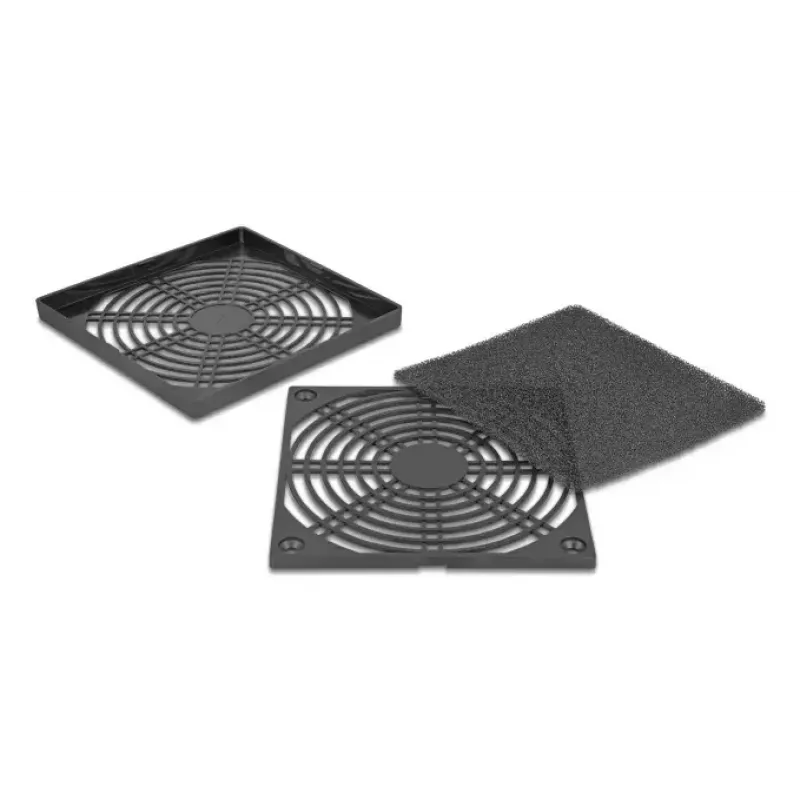 Fan grill DELOCK 67313, ABS black, 125×125 mm, mounting pattern 105×105 mm