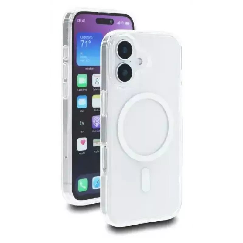 Protective Case for iPhone 17 by DELOCK — Cover, MagSafe compatible, transparent white, fits up to 16 cm (6.3 inch) screen