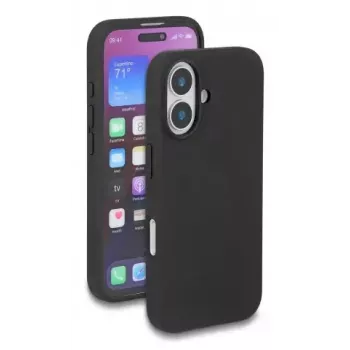 Protective silicone MagSafe case for iPhone 17 by DELOCK — soft-touch, black, cover, fits up to 16 cm (6.3 inch) screen
