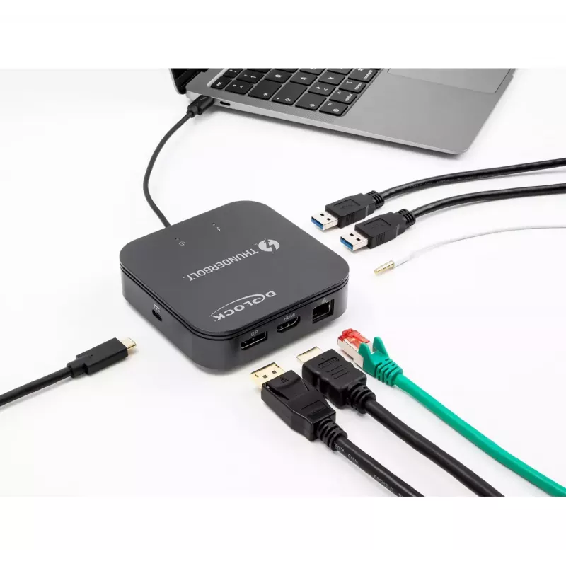 DeLOCK Thunderbolt 3 Mini Docking Station 8K DisplayPort HDMI USB LAN Audio PD 3.0