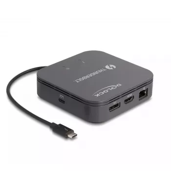 DeLOCK Thunderbolt 3 Mini Docking Station 8K DisplayPort HDMI USB LAN Audio PD 3.0